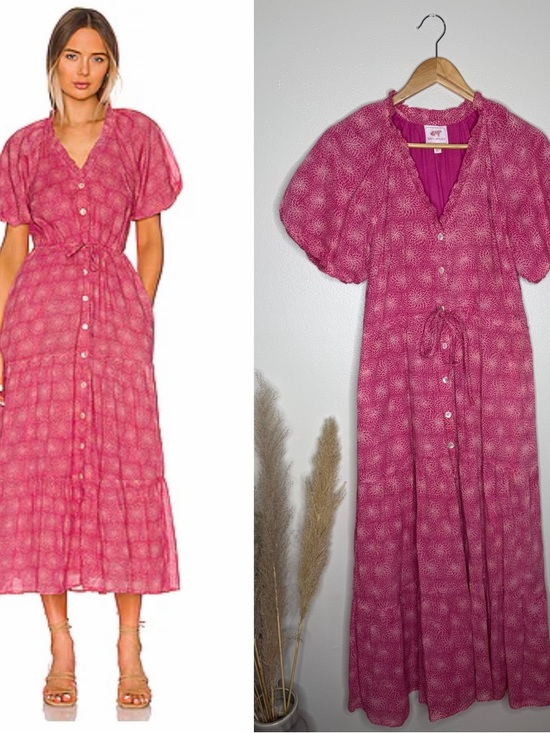 Tuckernuck Dresses & Skirts - Banjanan Tuckernuck Poppy Midi Dress in‎ Petal Power Fuscia